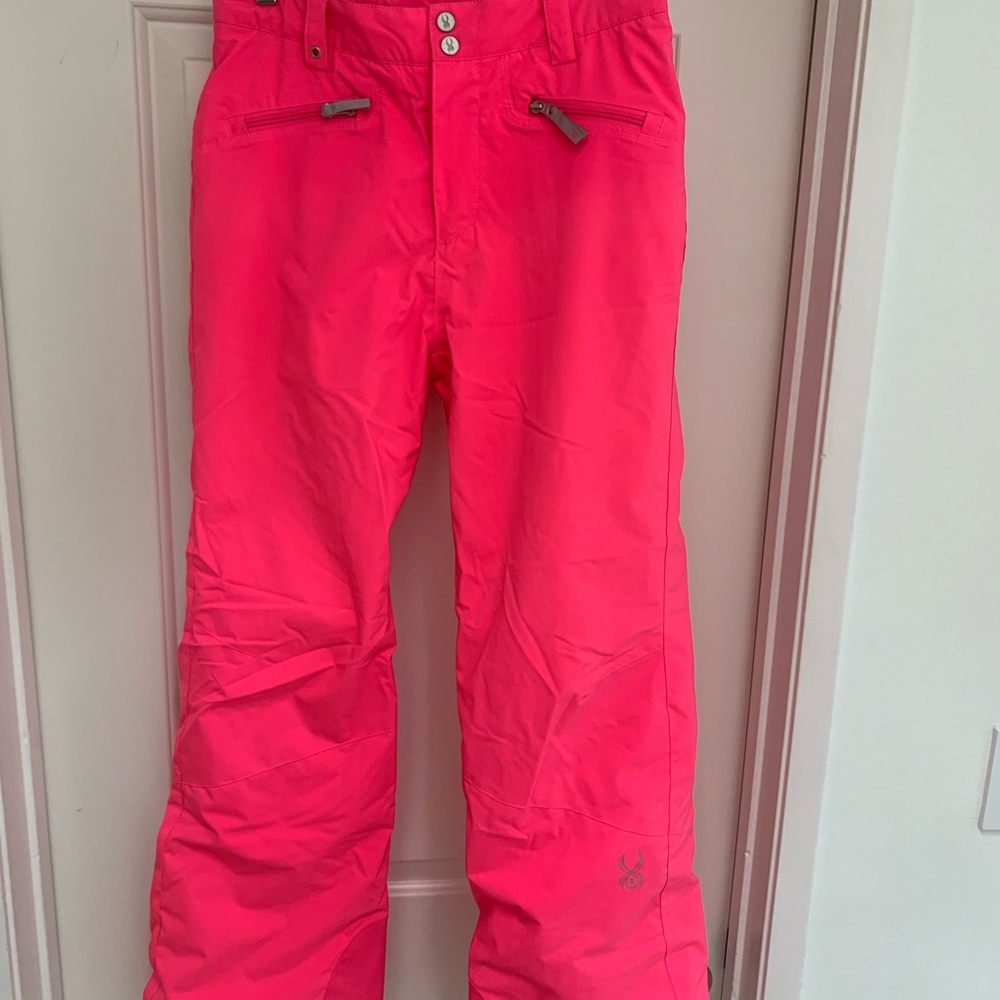 Spyder Girls Ski/Snow Pants, Hot Pink, Size Girls 20
